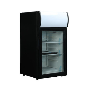 55L desktop <b>mini</b> single glass door <b>refrigerator</b> display cabinet with LED lighting, light box, stickers and lock - Product Image 5