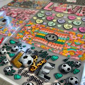 מדבקות קריסטל באיכות גבוהה 16 עוז לוגו העברת מדבקות מדבקות מדברות עבור זכוכית קפה a3 uv dtf גביע dtf - Product Image 2