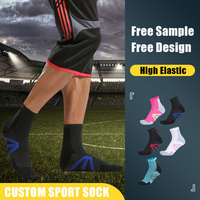 Chaussettes de course professionnelles de qualité supérieure unisexe cyclisme basket-ball chaussette respirant coton athlétique sport chaussettes Logo personnalisé