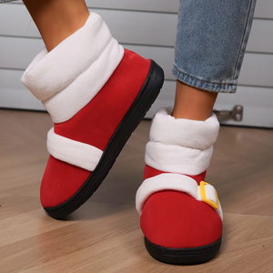 <span class=keywords><strong>Botas</strong></span> de Nieve Estilo Navideño para <span class=keywords><strong>Hombre</strong></span> y Mujer, Diseño Único, Parte Superior de Punto, Forro Acolchado, Botines Cálidos de Algodón, Aumentan la Altura - Product Image 4