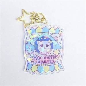 2.5x2.25 inch Tự Tình Yêu Câu lạc bộ nhựa móc khóa tùy chỉnh cá nhân xe trang trí phụ kiện Keyring Acrylic Keychain - Product Image 6