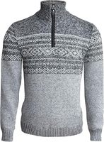 Pull en cachemire personnalisé à col zippé 1/4, pull de golf à col quart zippé, pull tricoté avec logo frontal pour homme, idéal pour l'hiver et Noël