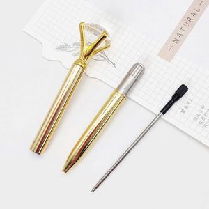 Bolígrafo de Metal con Logotipo en Oro Rosa, Personalizado con Diamantes de Imitación y Cristal, con Ancho de Escritura de 1.0 mm, Tinta Negra/Azul, para Regalos Promocionales - Product Image 3