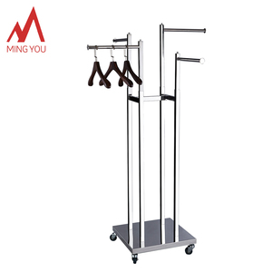 Tùy Chỉnh Thời Trang Kim Loại Cử<span class=keywords><strong>a</strong></span> Hàng Phù Hợp Lady Trang Phục Cử<span class=keywords><strong>a</strong></span> Hàng Bán Lẻ Đứng Vàng Quần Áo Hiển Thị May Mặc Boutique Quần Áo Giá - Product Image 2