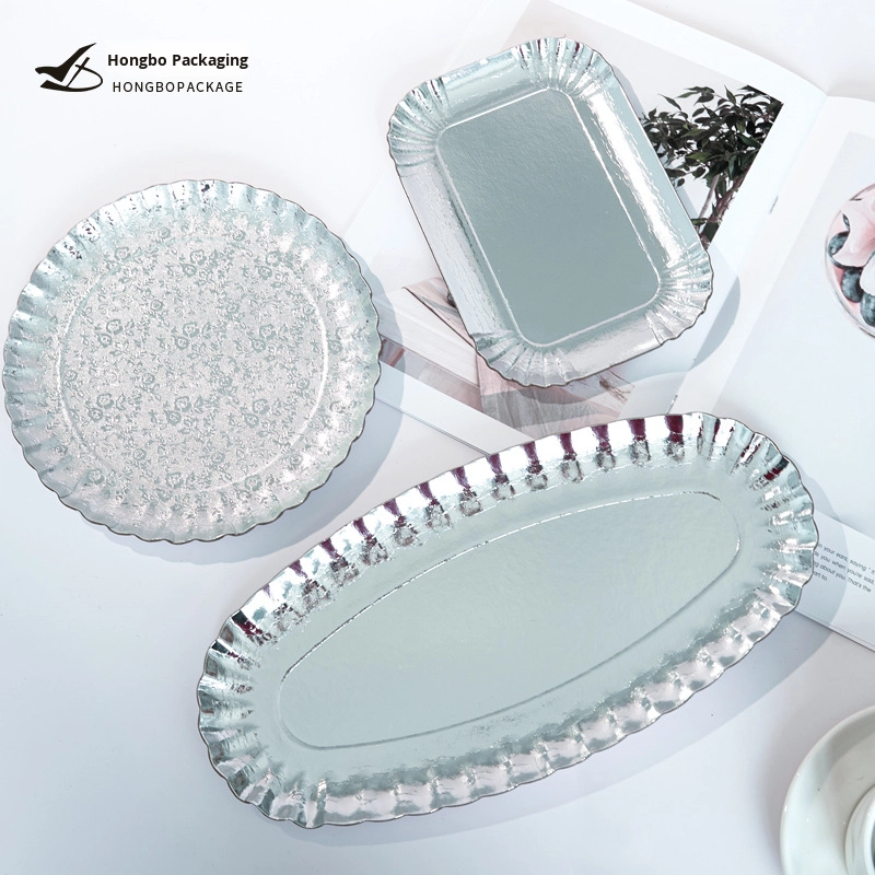 Disposable Light Luxury Style Decorative Paper Plates-Factory Wholesale Paper Bowl Cake Tools for Parties Birthday Celebrations