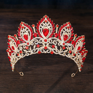 <span class=keywords><strong>Couronne</strong></span> en cristal électroplaqué, accessoires <span class=keywords><strong>de</strong></span> <span class=keywords><strong>coiffure</strong></span> <span class=keywords><strong>de</strong></span> mariée, style européen et américain haut <span class=keywords><strong>de</strong></span> gamme, vente en gros d'usine, nouveauté - Product Image 2