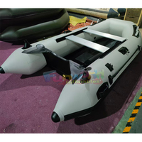 Bote Inflable Comercial de Casco Rígido de PVC, Ligero, para Navegación, Rescate, Pesca, Deportes Acuáticos