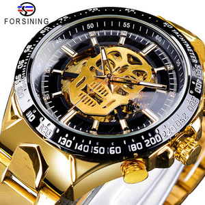 Pour Forsining usine personnalisé squelette mécanique automatique hommes montres de luxe mode homme montre-bracelet avec acier inoxydable <span class=keywords><strong>B</strong></span> - Product Image 1