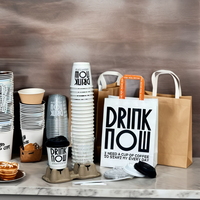 AT PACK Sac de papier personnalisé Livraison de fast-food à emporter écologique Sac en papier kraft pour emballage de restaurant à emporter