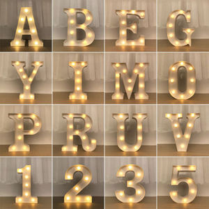 Lampe de nuit LED 3D 26 lettres 0-9 Enseigne lumineuse numérique Alphabet Lumière murale Lampe suspendue Extérieur Diplôme Mariage Fête LED Nuit - Product Image 6