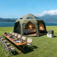 Tente de camping sphérique gonflable en coton pour 6 à 8 personnes, imperméable, quatre saisons, certifiée CE, livraison rapide, directement de l'usine