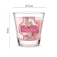 Bougie parfumée d'ambiance 2026 T05, rose velours, lavande, jasmin, cire de soja européenne, bougie d'aromathérapie
