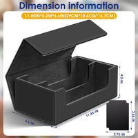 Boîte à cartes personnalisable en cuir et PU KXM pour cartes Commander et TCG avec fermeture à clé
