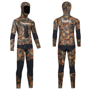 Неопреновый костюм для подводной охоты и фридайвинга из двух частей, камуфляжный, из неопрена с открытыми порами, 3 мм, 5 мм, 7 мм, для мужчин - Product Image 1