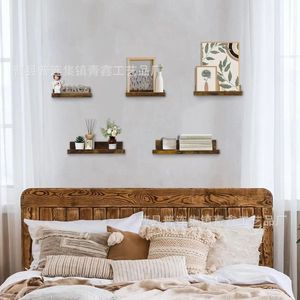 <b>Wall</b> <b>Mounted</b> <b>Shelf</b> Solid Wood Rectangle Single Layer Durable Home Living Room Decoration - Product Image 2
