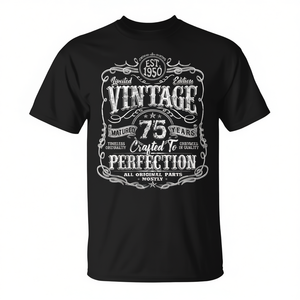 Camiseta vintage de edición limitada del 1950 para el 75.º cumpleaños, camiseta promocional para personas de 75 años - Product Image 2