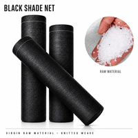 Zwarte HDPE gebreide, heavy-duty, UV-bestendige, anti-verouderings beschadingsnet voor groenteteelt in kas en tuin