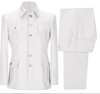 Costume 2 pièces pour homme, veste unique à revers, décontracté, business, blazer Terno pour le travail, l'entretien, ensemble