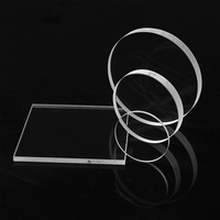 HC-Optics Ventana Óptica Personalizada con Recubrimiento AR, BK7, CaF2, MgF2, Cuarzo, Zafiro, Placa de Vidrio Protectora Redonda, Rectangular, en Cuña, UV, IR, VIS