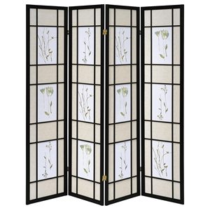 Diviseur de pièce d'écran Shoji japonais traditionnel peint à la main en bois système de <span class=keywords><strong>cloison</strong></span> décorative revêtement en <span class=keywords><strong>tissu</strong></span> rétractable - Product Image 2