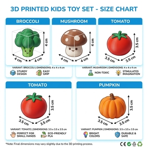 Jouet anti-stress en forme de brocoli mignon imprimé en 3D, écologique, en PLA, jouet sensoriel souple pour enfants de 6 ans et plus, pour toute la famille - Product Image 3