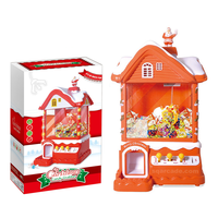 Distributeur automatique de jouets en peluche de Noël à pièces, mini machine à griffes, jeu de préhension de bonbons, cadeaux pour enfants pour Noël