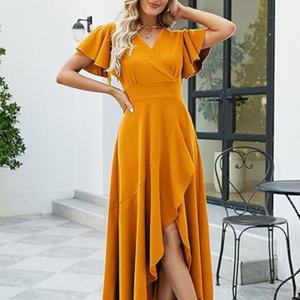 Robe longue de soirée élégante pour femmes, grande taille, décontractée, pour invitées de mariage, demoiselles d'honneur, dîner, fête - Product Image 6