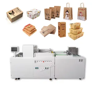Digital Carton Pizza Box Printing Machine Kraft Paper Cardboard Corrugated Bag Cups Fan Package One Single Inkjet Pass Printer