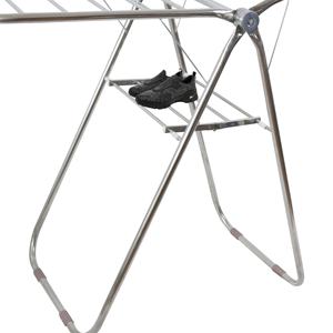 <span class=keywords><strong>Étagère</strong></span> pliable professionnelle personnalisée porte-vêtements au sol en acier inoxydable intérieur et extérieur étendoir à vêtements - Product Image 3