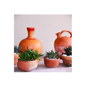 Pots de jardin vintage en terre cuite, jardinière, matériau naturel durable, artisanal, biodégradable, pot de fleurs d'intérieur et d'extérieur - Product Image 2