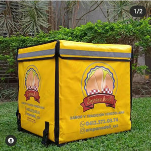 Bolsa de gran capacidad de etiqueta privada para comida, de doble cubierta bolsa impermeable, bolsa azul de entrega de alimentos - Product Image 2