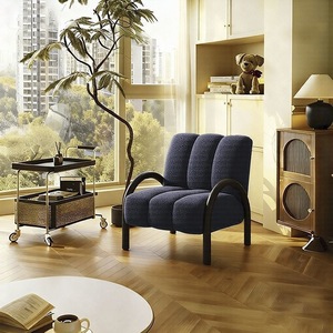 Poltrona Vintage in Flanella con Struttura in Acciaio al Carbonio e <span class=keywords><strong>Spugna</strong></span> ad Alta Resilienza <span class=keywords><strong>per</strong></span> Appartamenti, Balconi e B&B - Product Image 5