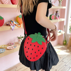 Nuevo Bolso Bandolera/Hombro de Piel Sintética PU para Mujer, Estilo Vintage, con Diseño de Fresa, Correa Única, para Viajes, Compras, Verano - Product Image 2