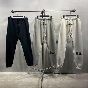 <span class=keywords><strong>Pantaloni</strong></span> Casual Essenziali Stagione 8, 100% Cotone, <span class=keywords><strong>Vita</strong></span> Media, Effetto <span class=keywords><strong>Velluto</strong></span> con Scritta Floccata, Stile Streetwear - Product Image 1