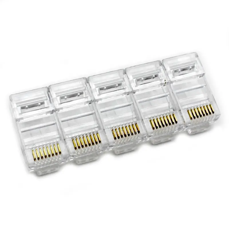 100 шт. в упаковке Cat5e Rj45 проводка Ethernet Lan разъем Cat 5 Cat5e концы Rj 45 разъемы Cat 5 Штекерный Кабель Толщина 0,25 мм