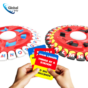 Juego <span class=keywords><strong>de</strong></span> mesa <span class=keywords><strong>de</strong></span> rueda giratoria del alfabeto <span class=keywords><strong>de</strong></span> 26 teclas, juego <span class=keywords><strong>de</strong></span> palabras educativo divertido para fiesta familiar para niños y adultos - Product Image 3