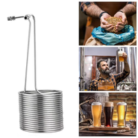 Refroidisseur à immersion en acier inoxydable avec raccord mâle 1/2 à 3/8, équipement de refroidissement liquide pour brasserie artisanale, brassage de bière et de vin