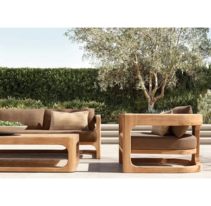 Ensembles de balcon meubles modernes courbes organiques contours gracieux design <span class=keywords><strong>canapé</strong></span> d'<span class=keywords><strong>extérieur</strong></span> <span class=keywords><strong>en</strong></span> <span class=keywords><strong>teck</strong></span> - Product Image 1
