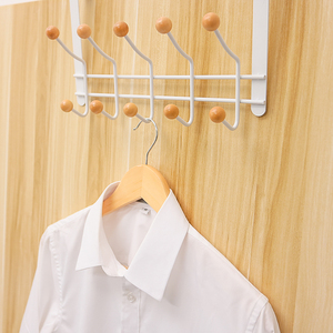 Nuovo Appendiabiti da Parete, Gancio da Porta in Metallo e Legno, Attaccapanni <span class=keywords><strong>per</strong></span> Vestiti - Product Image 4