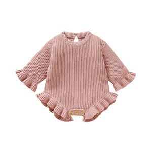 Mimixiong <span class=keywords><strong>2026</strong></span> OEKO-TEX Ropa de Punto para Bebés, Mono de Algodón con Nombre Bordado, Borde con Volantes, Regalo para <span class=keywords><strong>Baby</strong></span> Shower - Product Image 1