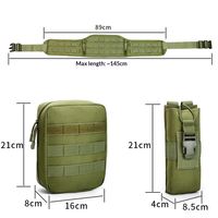 Ceinture tactique de camouflage d'extérieur multifonctionnelle en polyester avec sac banane tactique respirant et imperméable