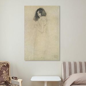 Peinture Portrait de <span class=keywords><strong>jeune</strong></span> <span class=keywords><strong>femme</strong></span> Gustav Klimt personnalisée <span class=keywords><strong>et</strong></span> Arts muraux Art mural Décoration intérieure Artiste célèbre Impression - Product Image 5
