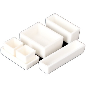 <span class=keywords><strong>Creuset</strong></span> réfractaire en alumine céramique pour four tubulaire de laboratoire, résistant aux hautes températures, en corindon carré - Product Image 2