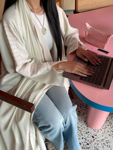 À <span class=keywords><strong>la</strong></span> mode décontracté respirant tissu broderie florale cheville longueur à manches longues dubaï Abaya pour <span class=keywords><strong>la</strong></span> formation au leadership team building - Product Image 5