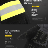 Gants de pompier certifiés EN659 en Kevlar, résistants à la chaleur, imperméables et anti-coupure pour les opérations de sauvetage en cas d'incendie structurel