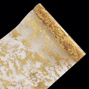 New Customized Polyester Gold Printed Disposable <b>Table</b> <b>Runner</b> for Wedding Decoration - Product Image 2