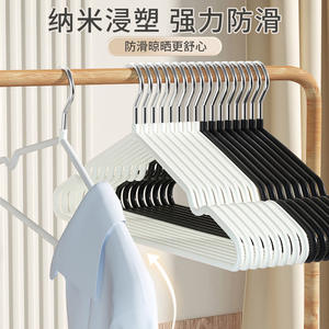 Cintre à vêtements épaissi amélioré, antidérapant, sans trace, en velours, pour vêtements, manteaux, pantalons, cravates, organisateur de rangement, fabriqué à Wenzhou - Product Image 5