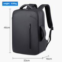 Offre Spéciale de luxe école sac à dos pour ordinateur portable affaires noir Oxford Polyester USB étanche conception étudiant voyage porte-documents sac à dos