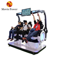 Cinéma VR amusant, jeu de réalité virtuelle, machine de jeu VR 9D, simulateur de mouvement VR 3 places, équipement