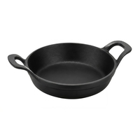 Poêle en fonte, Plaques en fonte, Poêle avec base en bois, Poêle ronde, Plaque à fajitas, Pot pour la cuisson et la préparation culinaire